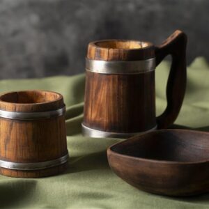 Wooden tankards